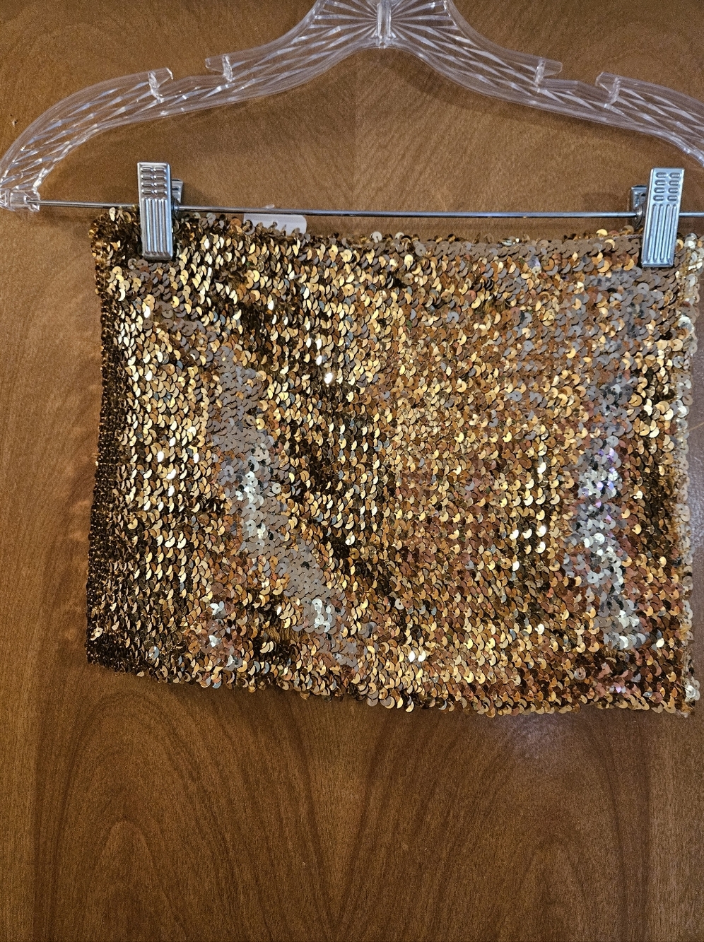 Mini Skirt in Gold Sequin. Clubwear. Rave. Sparkles.
